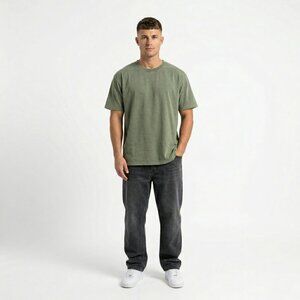 ARMY Washed HEAVYWEIGHT 225gsm 100% cotton Oversized Boxy T-shirt HIGH LEVEL HL